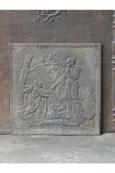 Plaque de fonte 'Cupidon et Vénus'