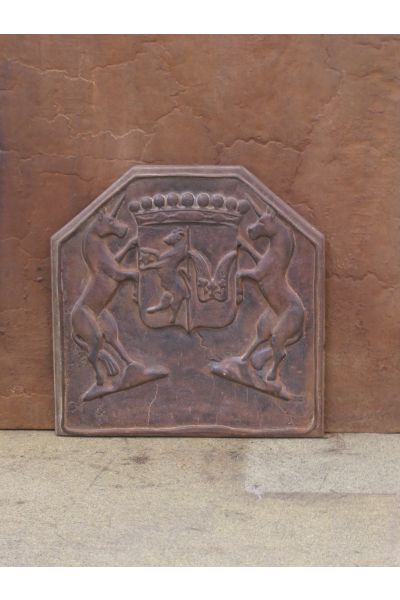 Plaque de Cheminée avec Blason