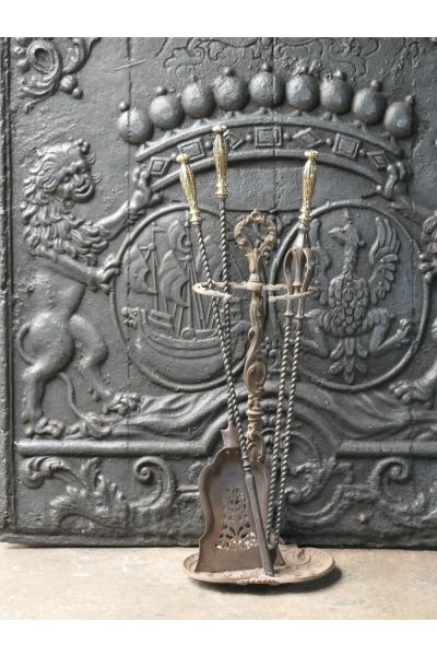 Ancien Serviteur Cheminée Anglais
