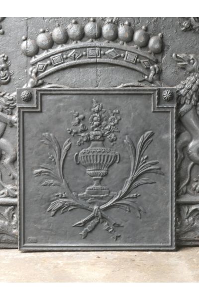 Plaque de Cheminée 'Panier de Fleurs'