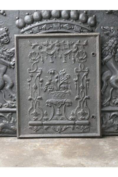 Plaque de Cheminée 'Panier de Fleurs'