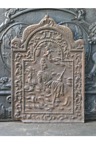 Plaque de Cheminée 'Femme avec Cupidon'