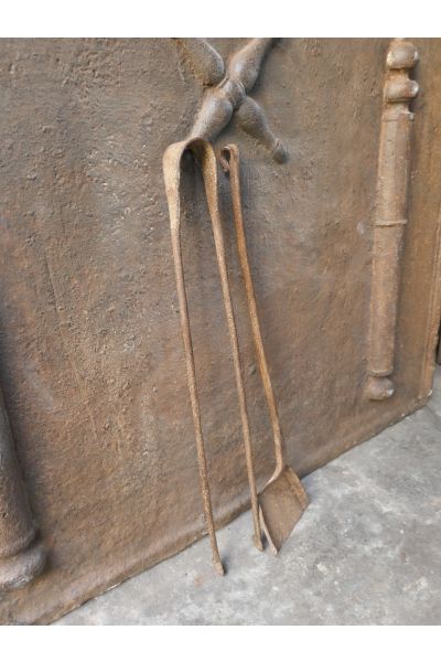 Ancien Serviteur Cheminée Français