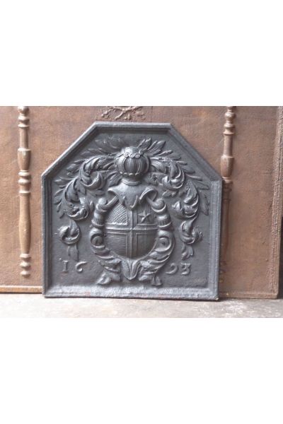 Plaque de Cheminée avec Blason