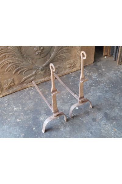 Anciens Chenets Fer Forgé