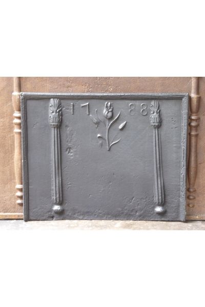 Plaque de Cheminée 'Piliers avec Décoration'