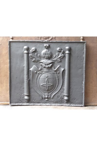 Plaque de Cheminée avec Blason