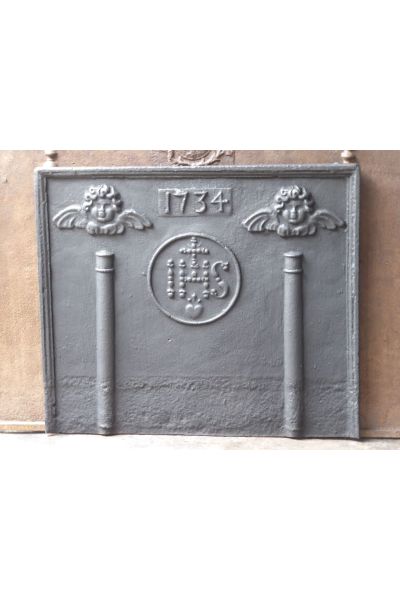Plaque de Cheminée 'Monogramme IHS'