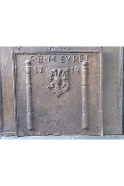 Plaque de Cheminée avec Blason