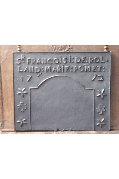 Plaque de Cheminée 'Mariage'