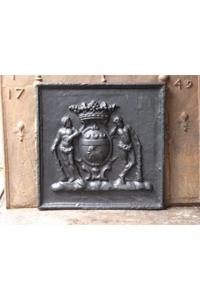 Plaque de Cheminée avec Blason