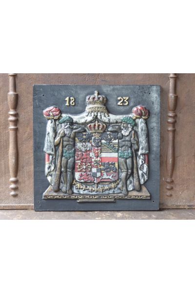 Plaque de Cheminée avec Blason