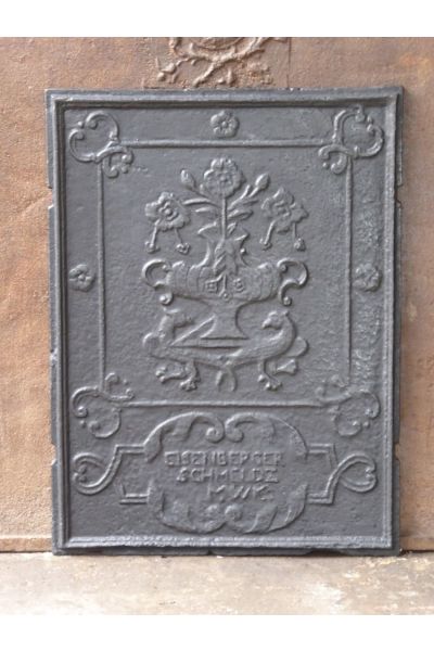 Plaque de Cheminée 'Panier de Fleurs'