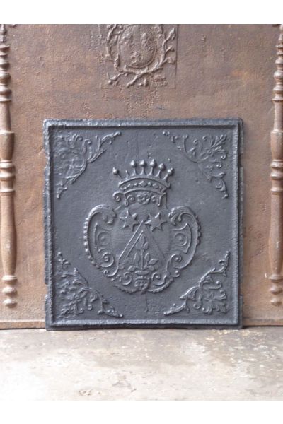 Plaque de Cheminée avec Blason