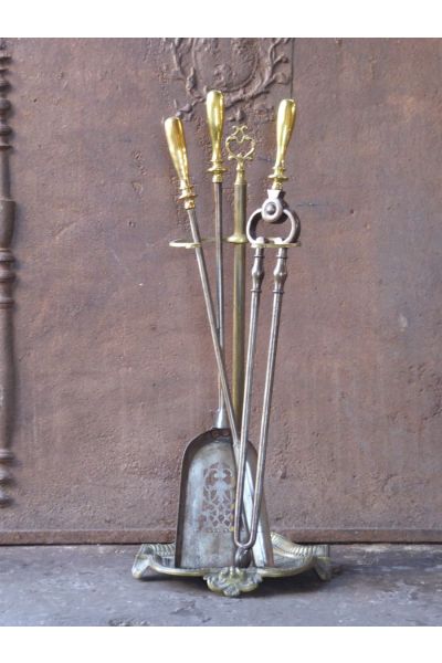 Ancien Serviteur Cheminée Anglais