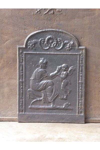 Plaque de fonte 'Cupidon et Vénus'