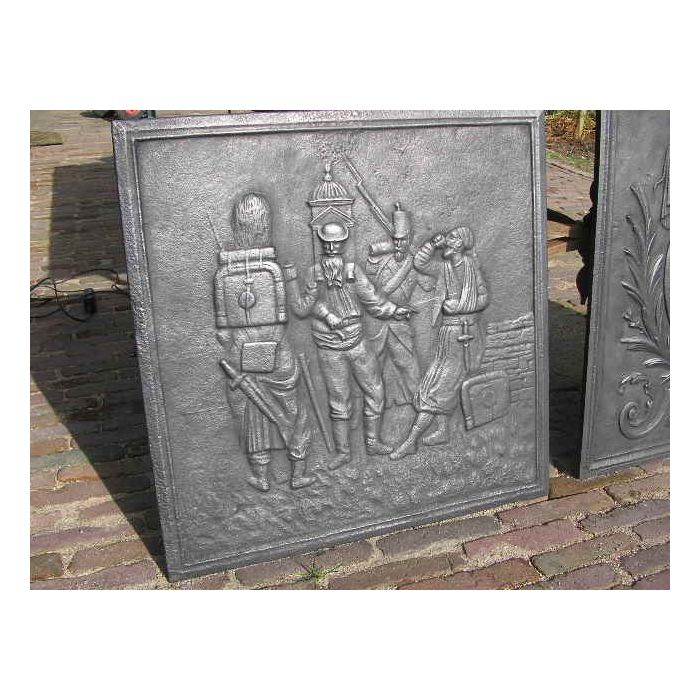 Plaque de cheminée Les soldats.