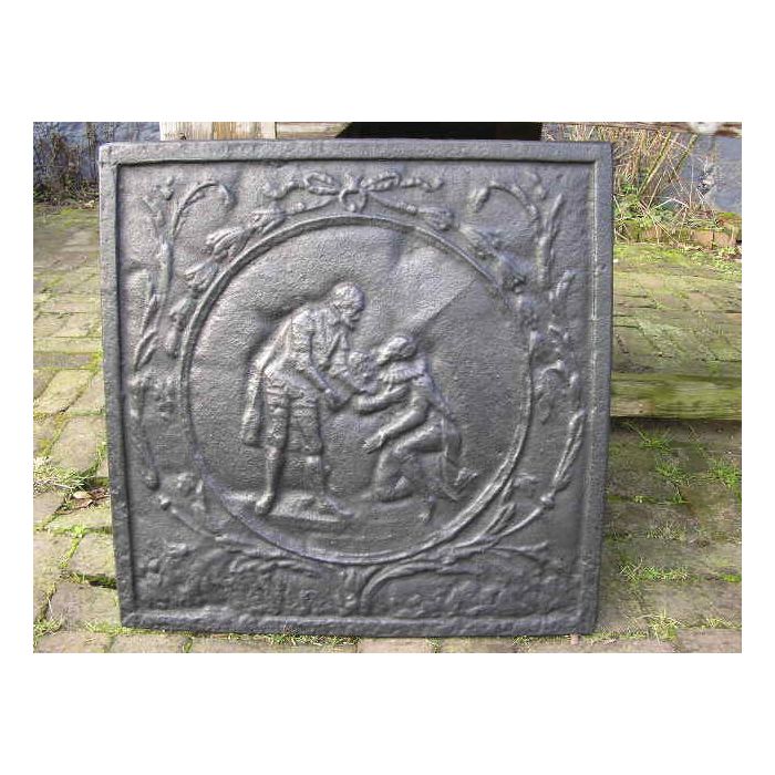 Plaque de cheminée Deux hommes 