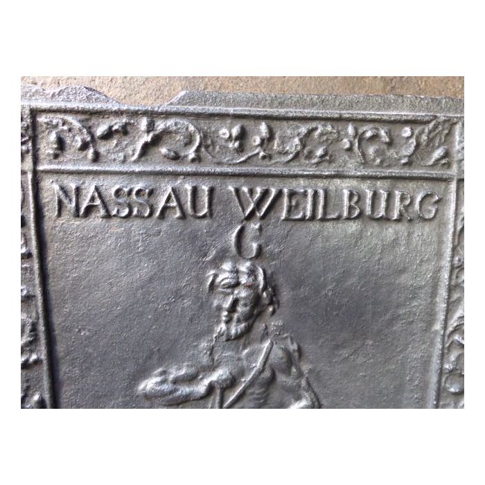 Plaque de Cheminée 'Nassau Weilburg' en Fonte 