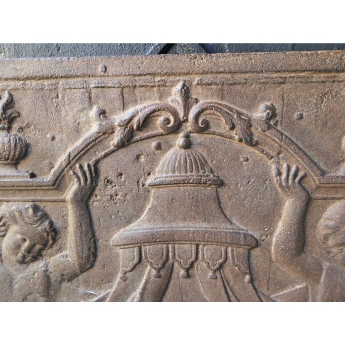 Plaque de cheminée décorée - Emblême François 1er