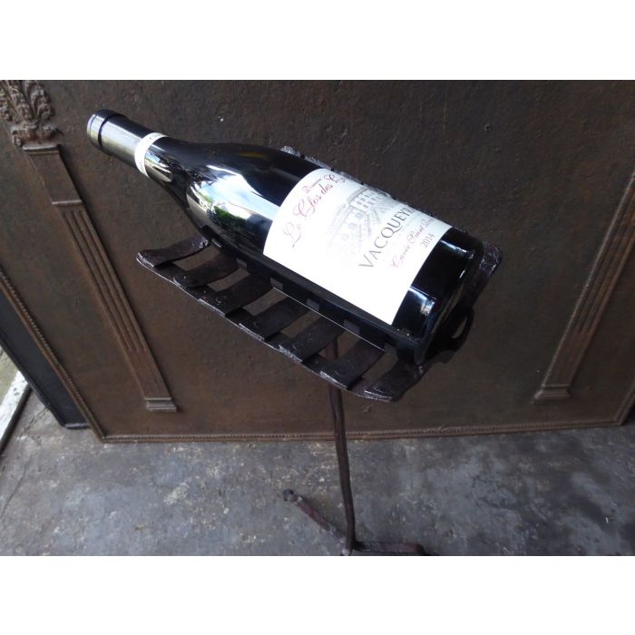 Support de cheminée pour une bouteille de vin rouge en Fer forgé 