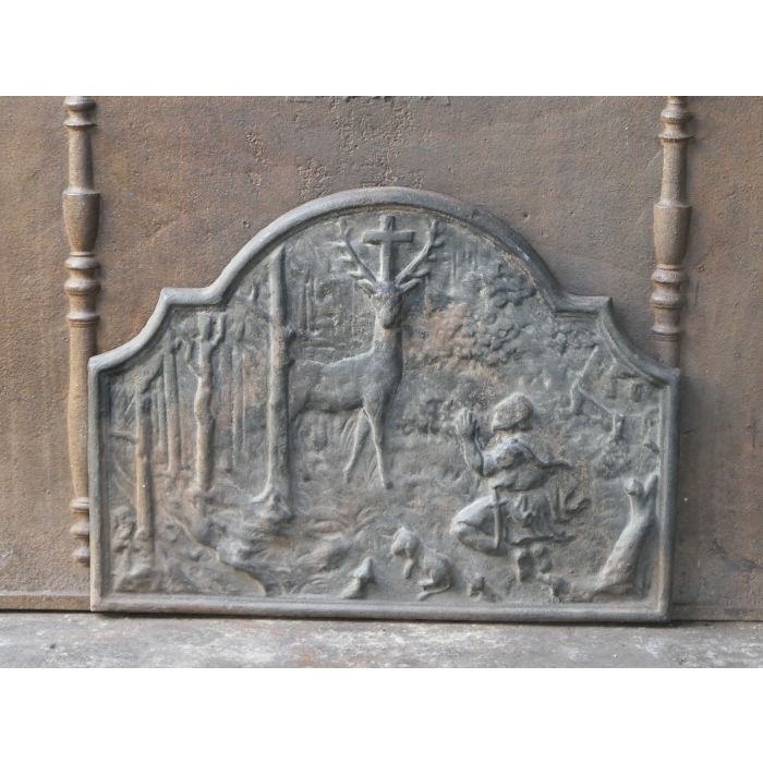 Plaque de cheminée 'Saint Hubertus' en Fonte 