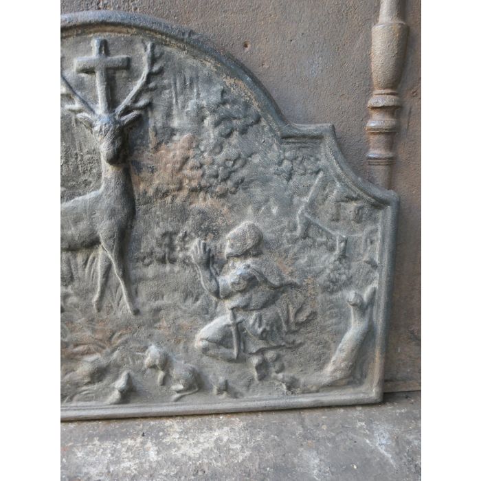 Plaque de cheminée 'Saint Hubertus' en Fonte 