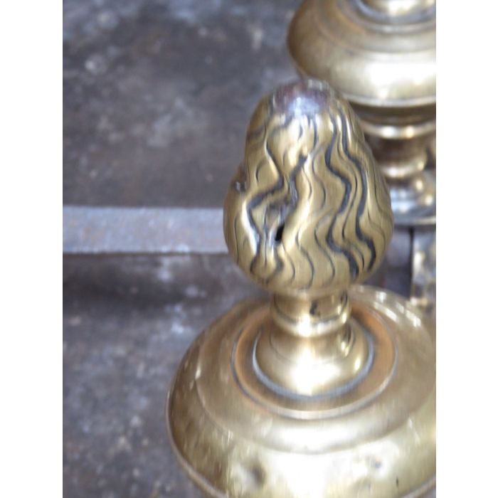 Chenets Louis XV en Fer forgé, Bronze 