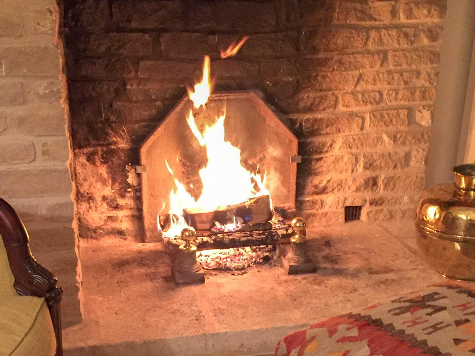 Emplacement de la grille de ventilation dans la cheminée