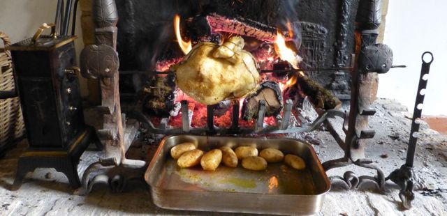 Ancien tournebroche de cheminée