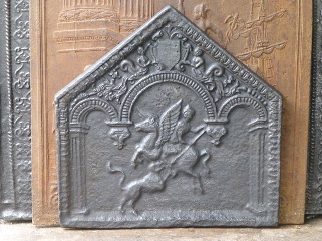 Plaque de cheminée style renaissance